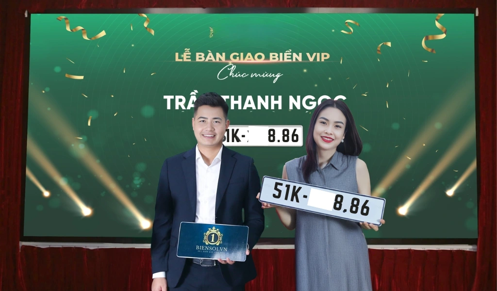 Chị N. được Bienso1 hỗ trợ đấu giá thành công biển 51K-xx8.86 trong 15 ngày.
