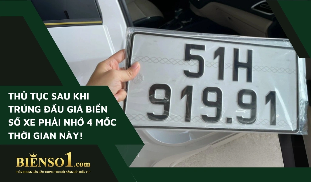 Người trúng đấu giá cần thực hiện 4 thủ tục sau khi trúng đấu giá biển số xe.